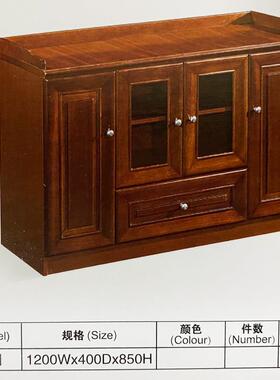 公子家皮具 办公室柜矮柜办中式贴木地柜 茶水A-409  A柜储物柜