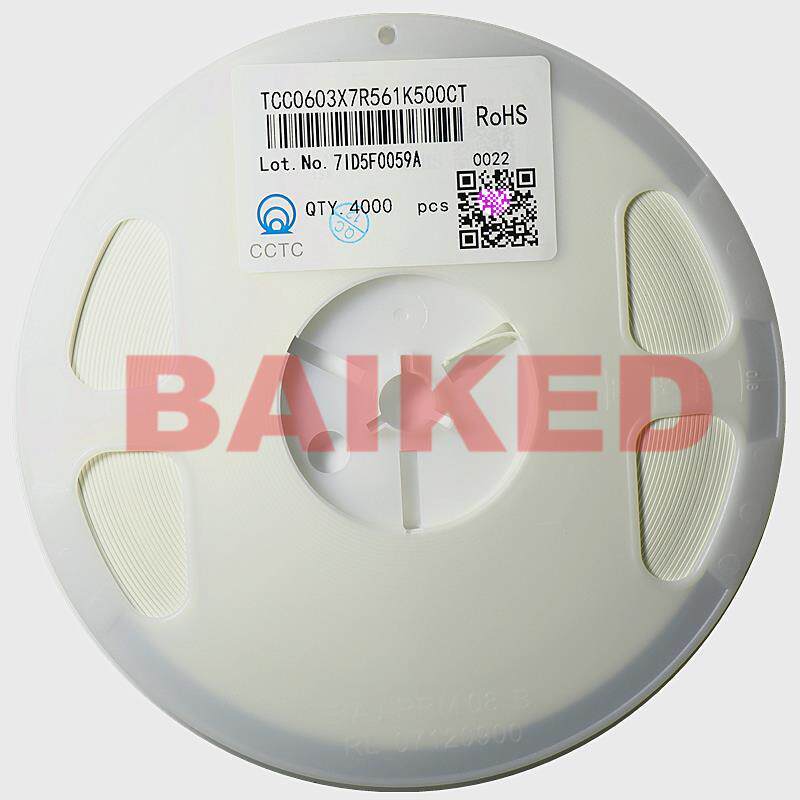 TCC0603X7R121K500CT CCTC贴片电容0603 X7R 120pF 50V 4000只10%