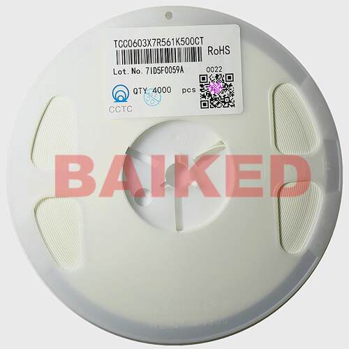 TCC0603X7R121K500CT CCTC贴片电容0603 X7R 120pF 50V 4000只10%
