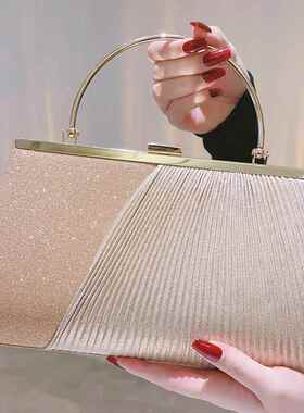 潮牌韩版晚宴手提包女宴会手拿包婚礼妈妈配晚礼服的包旗袍小包包