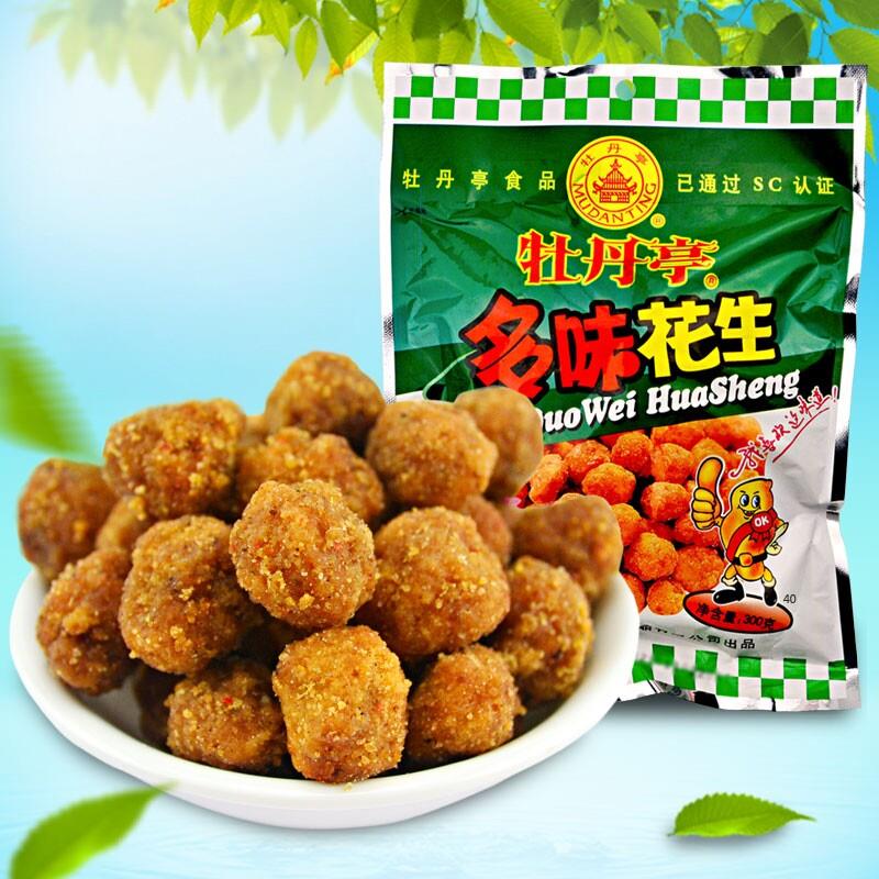 多味花生牡丹亭香酥花生豆300克大袋裹衣花生米江西特产零食小吃