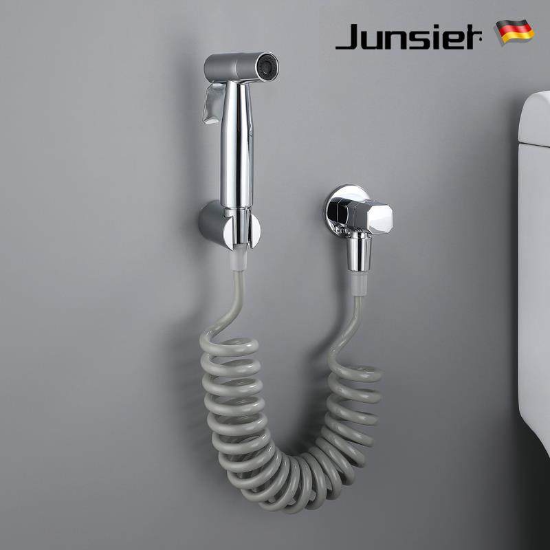 银色不锈钢马桶冲洗喷枪厕所伴侣一进二出角阀带冲水喷头家用高压,家装主材,净身妇洗器/私处肛门冲洗器,淘宝优惠券,粉丝福利购,淘宝优惠卷