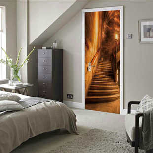 饰 卧室客厅现代装 楼梯 墙贴 巨创货源PVC贴纸3D自粘门贴