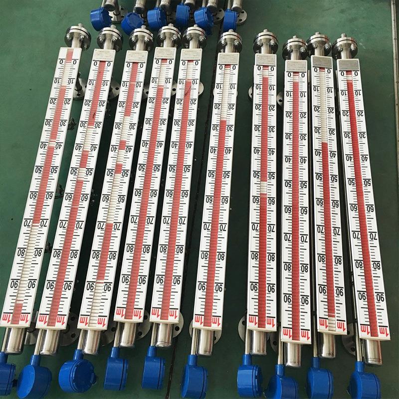 不锈钢磁翻板液位计侧装带远传化工测量水位计磁翻柱浮子液位计
