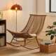 复古摇椅藤椅大人阳台家用休闲花园椅子户外庭院老人懒人可躺枕月