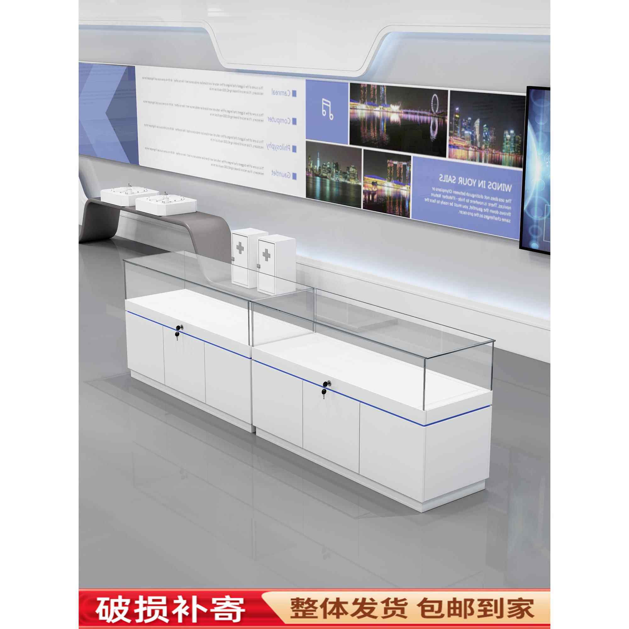 珠宝首饰展示柜博物馆古董文物陈列柜产品展览展示台商场玻璃展柜