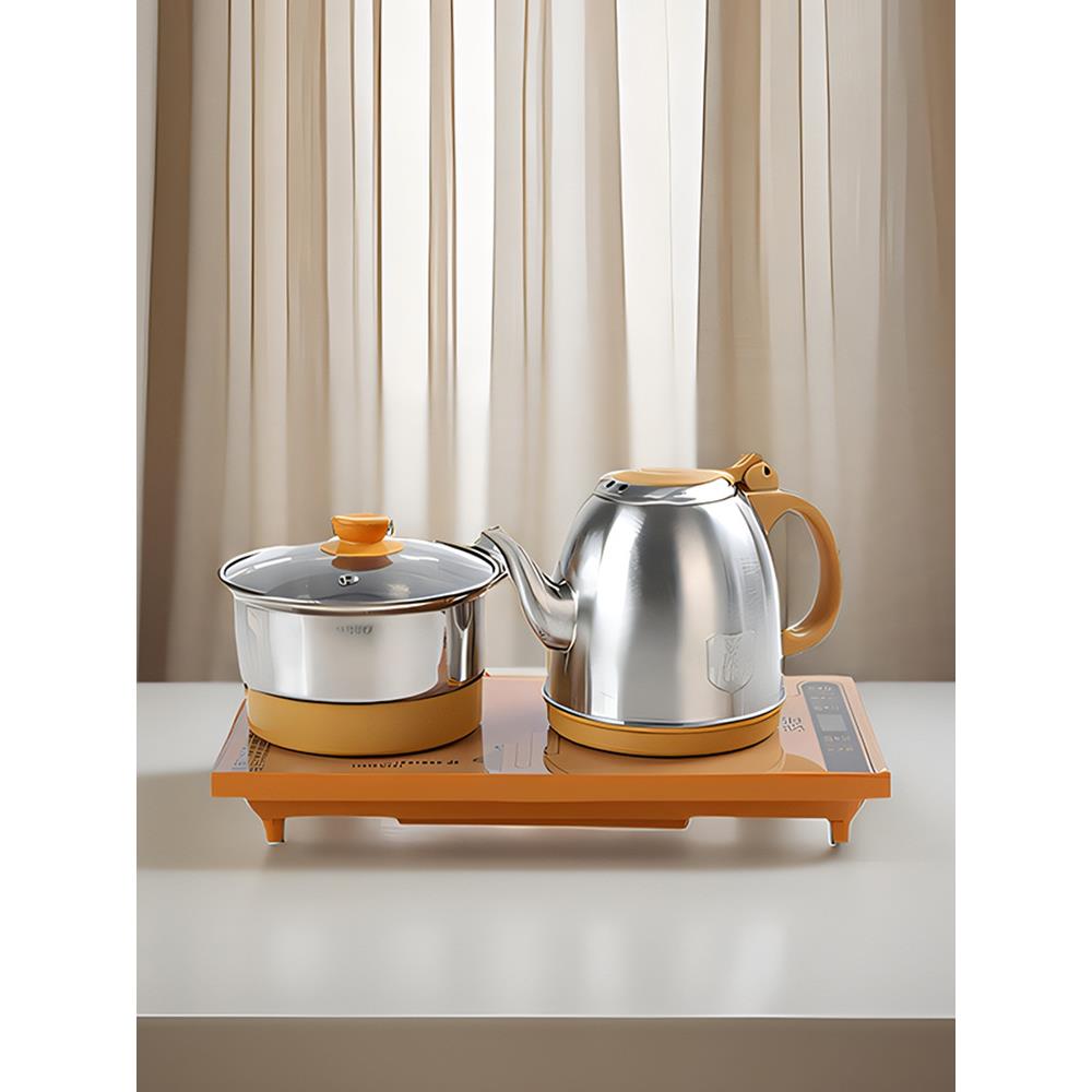智能触摸一键全自动上水电磁茶炉快速加热茶艺炉三合一玻璃壶套装