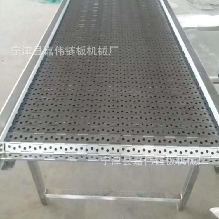 来图定制不锈钢输送机链板食品药材清洗烘干输送带不锈钢板式链