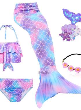 Mermaid Tail for Girls Kid Swimsuit Children the Little Merm
