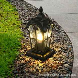 工厂直供别墅柱子灯户外防水欧式 庭院柱头灯 复古大门口围墙接电款