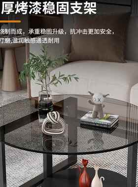 茶几约房客厅家用新ZIG简款小户型阳玻台简易出租卧室创意璃小圆