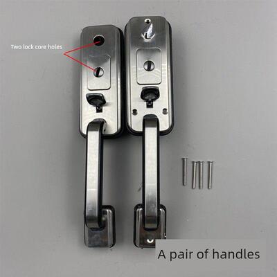 罗普斯金老式按压门锁不锈钢铝合金大门对开防盗门锁豪华大把拉手