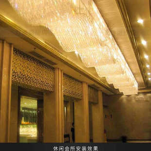 天亨酒店大堂水晶灯宴会厅 酒楼宾馆 售楼部工程灯水晶吊灯