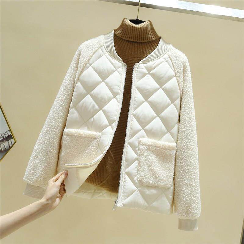 棉衣女韩版宽松2026冬季新款轻薄羽绒棉服女时尚百搭立领短款棉袄