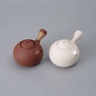 白泥侧把陶壶手工煮水壶泡茶壶养生烧水壶电陶炉煮茶壶红泥砂铫壶