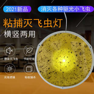 粘捕式趋光小飞虫灭杀诱捕器跳蚤灭蚊灯苍蝇捕捉器飞蛾贴家用室内