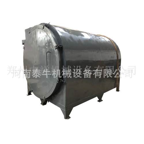 椰壳稻壳炭木材碳化炉卧式烧烤吊装连续式机制木炭炭化炉
