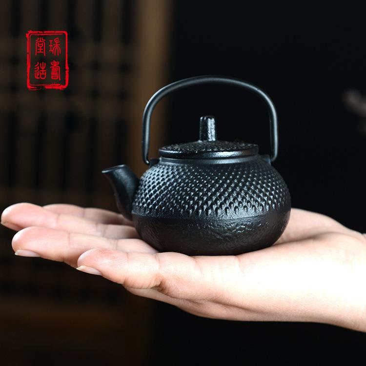 瑞寿堂 迷你茶壶铁壶铸铁茶壶茶宠家居摆件礼品 源头工厂