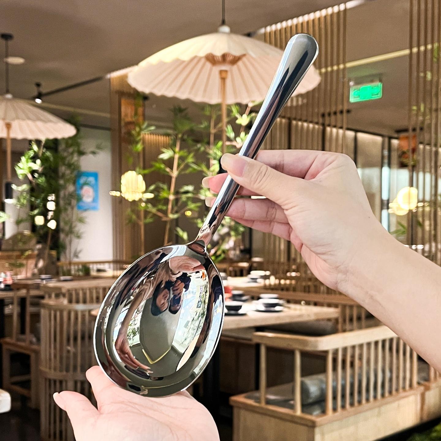不锈钢公用勺子酒店大号大公饭勺