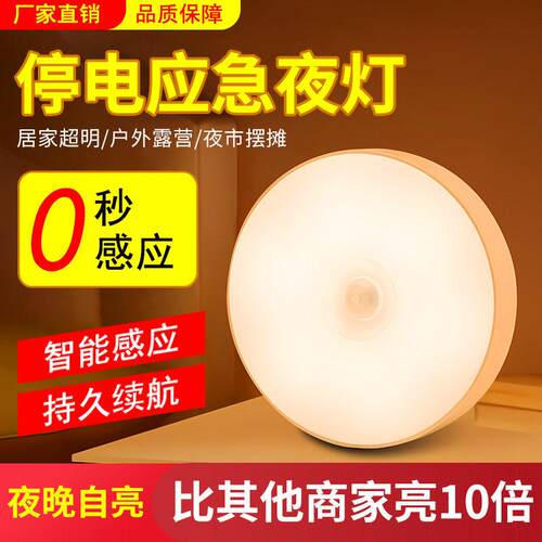 人体智能感应灯走廊不插电小夜灯全自动超亮厕所楼道宿舍家用新款