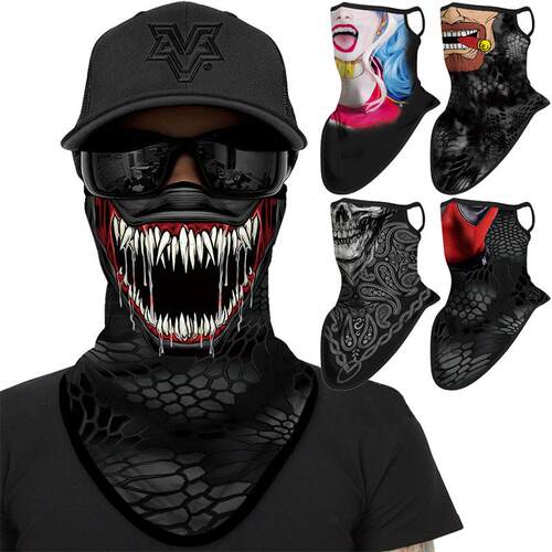 Venom Joker Ear Hanging Triangle Face Mask Outdoor