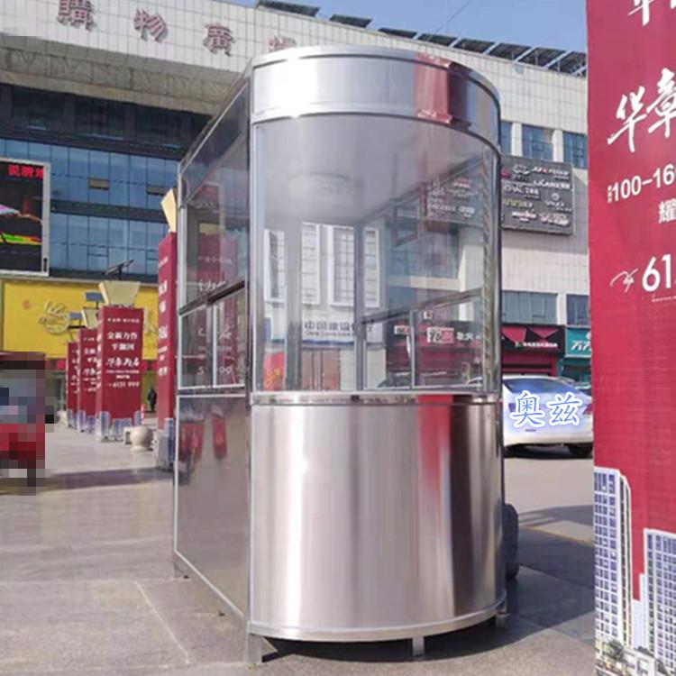山东岗亭单面圆弧岗亭停车场收费岗亭长清玻璃岗亭源头厂全国配送