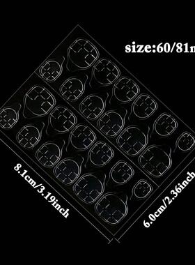 12 Sheets/288pcs Super Sticky Jelly Glue Press-On Nails With