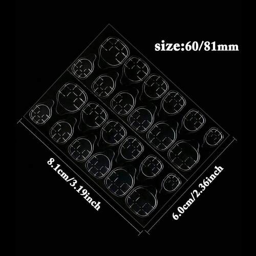 12 Sheets/288pcs Super Sticky Jelly Glue Press-On Nails With