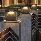 户外太见描述能阳柱头灯防水别墅院大门两侧头灯围庭栏柱子柱灯围