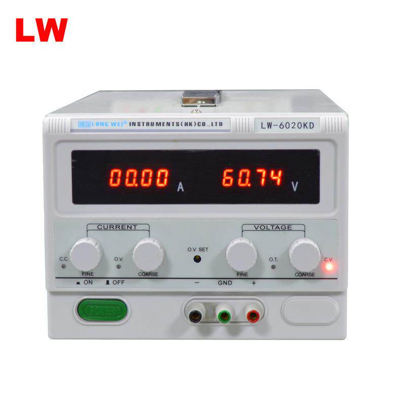 LW6020KD龙威厂家直销60V20A数显LED测试老化直流稳压流可调电源