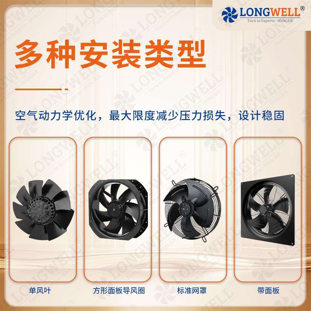 朗伟AC630外转子轴流风机 网罩风机 冷库冷凝器风机 轴流风机厂家