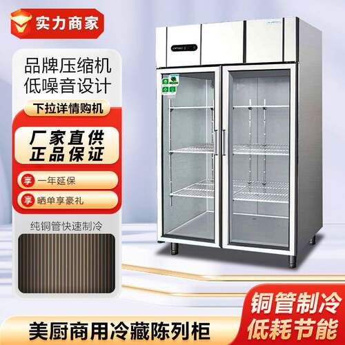 玻璃门陈列柜冷藏展示柜双门啤酒饮料果蔬保鲜柜商用制冷设备