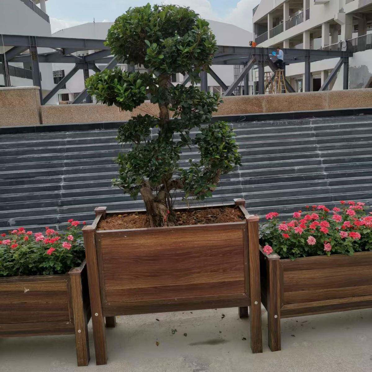 花箱景观玻璃钢花盆花架围栏防护栏地板组合花箱阳台组合灵活绿植