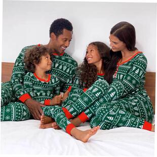 Matching Set Mother Christmas Kids Family Father Clo Pajamas