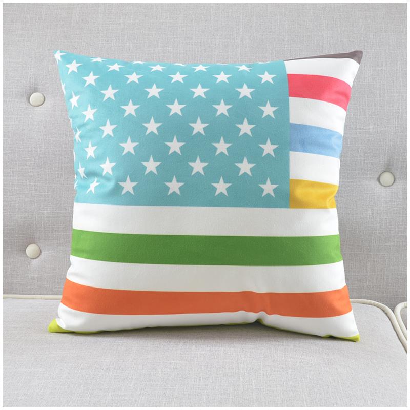 高档美式手绘花鸟饰田园双面抱枕沙发垫柔软枕绒布装靠腰靠民宿摆