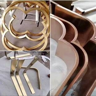 不锈钢制品异形焊接加工金属框架弧圆形门套装饰矮墙隔断玻璃定制