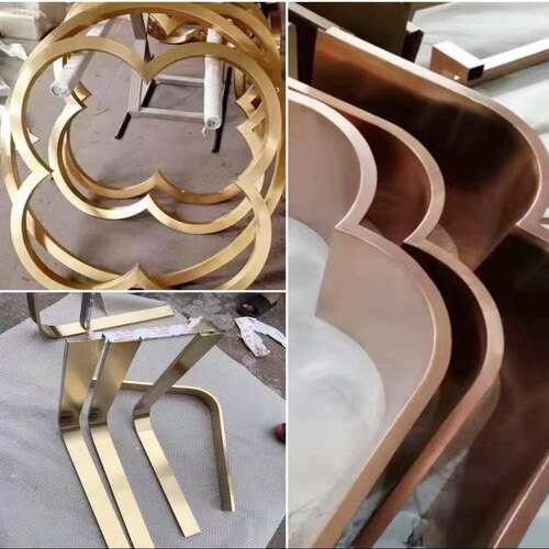 不锈钢制品异形焊接加工金属框架弧圆形门套装饰矮墙隔断玻璃定制