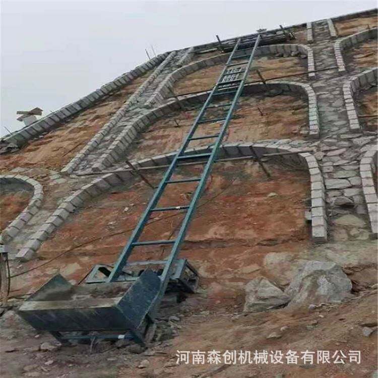 工程斜坡陡坡水泥沙石运料机建筑混凝土爬坡提升轨道爬山虎上料机
