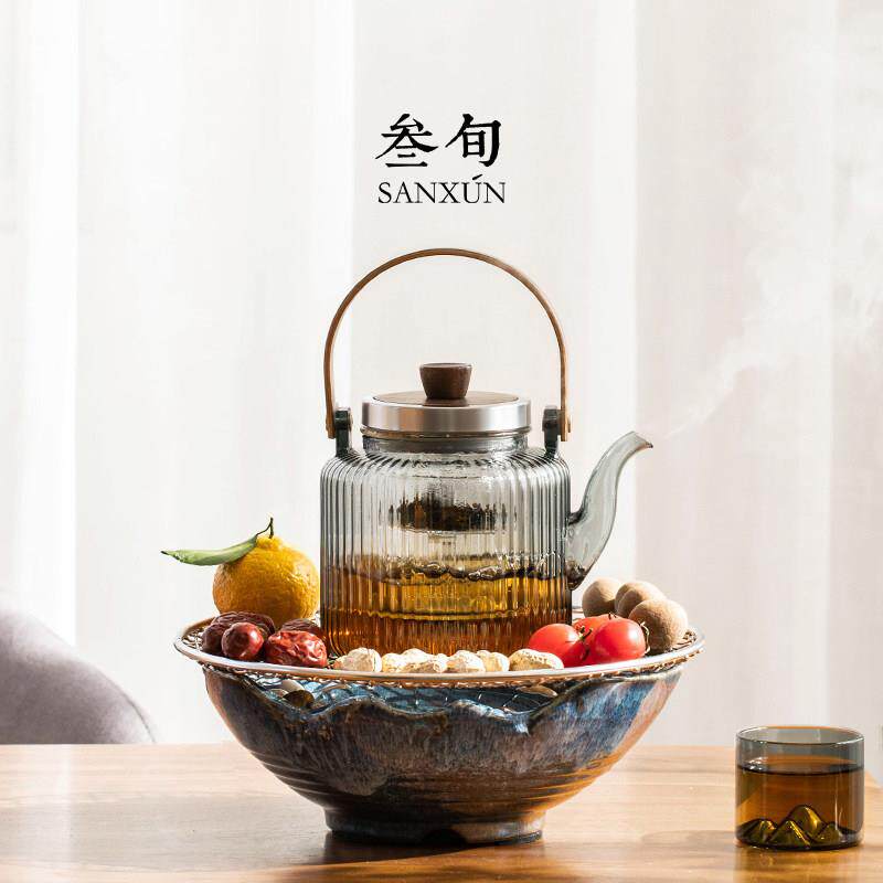 茶围炉煮茶壶电陶烤炉家用CH-6523内电炉室茶套装玻璃茶壶煮器煮