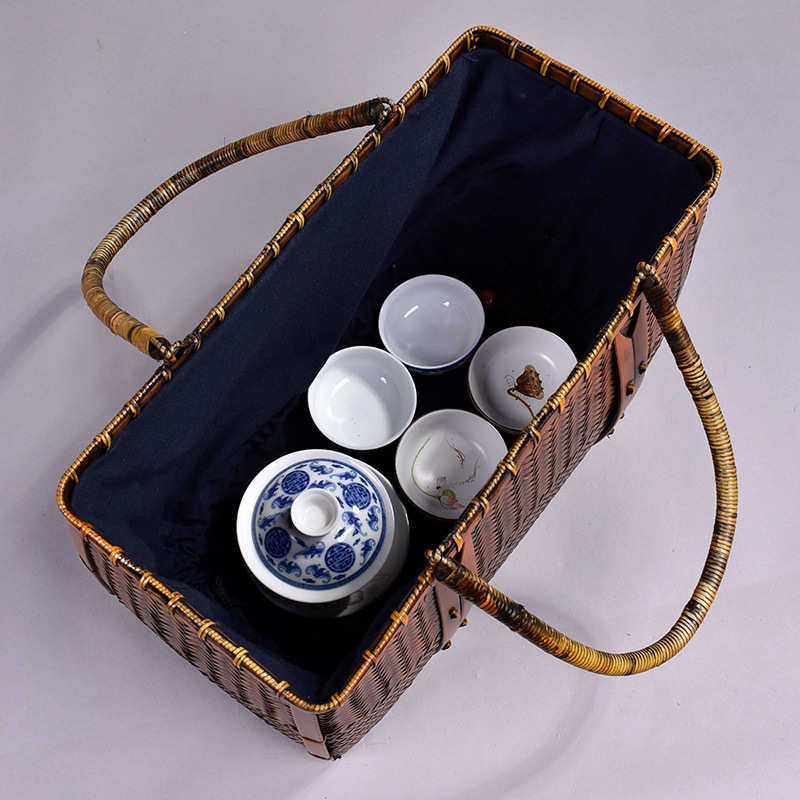 新款手提复古精编大号竹包竹编包度假竹编茶具收纳包竹篮子手提篮,餐饮具,茶具礼盒,淘宝优惠券,粉丝福利购,淘宝优惠卷