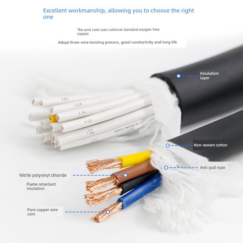 国标TRVV高柔性拖炼电缆线2 3 4 5 6 10芯0.3 0.75平方耐油耐折弯