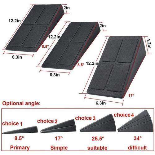 3pcs/Set Yoga Bricks Squat Wedge Blocks Slant Board Adjustab