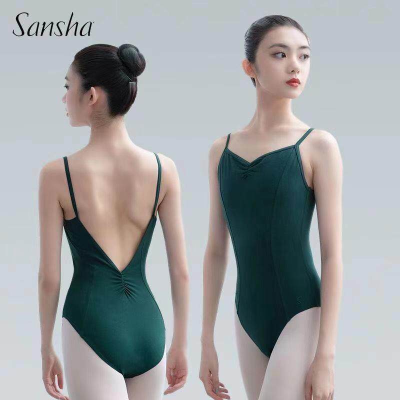 三沙芭蕾舞练功服大背体操服艺考形体服女高胯成人舞蹈吊带连体服