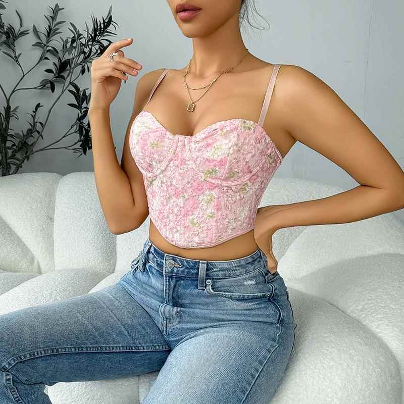 hot small camisole floral style small girl textured Lace