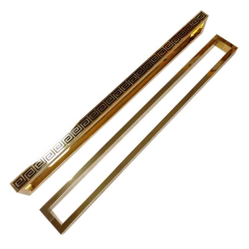 纹欧式豪华把手拉手回拉手推拉酒店不锈钢 玻璃门仿古人气ktv别墅