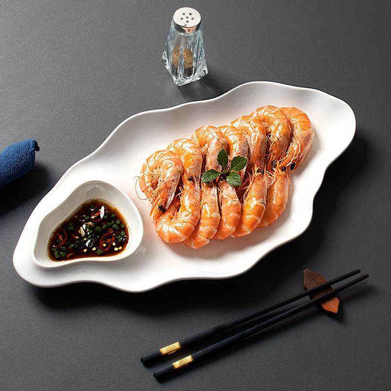 水饺盘白灼虾盘有格带醋碟子休闲 农场酒店饭厅饭店专用家用薯条,餐饮具,盘,淘宝优惠券,粉丝福利购,淘宝优惠卷