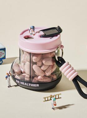 Travel-sized mini plastic storage box, medicine box, colorfu