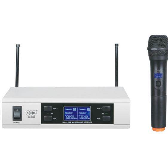 一拖二无线家庭卡拉OK带显示屏麦克风领夹手持头戴式话筒