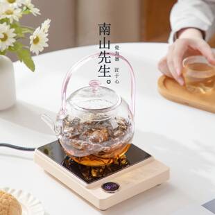 南山先生半见电陶炉家用玻璃煮茶器简约陶瓷泡茶壶围炉煮茶套装