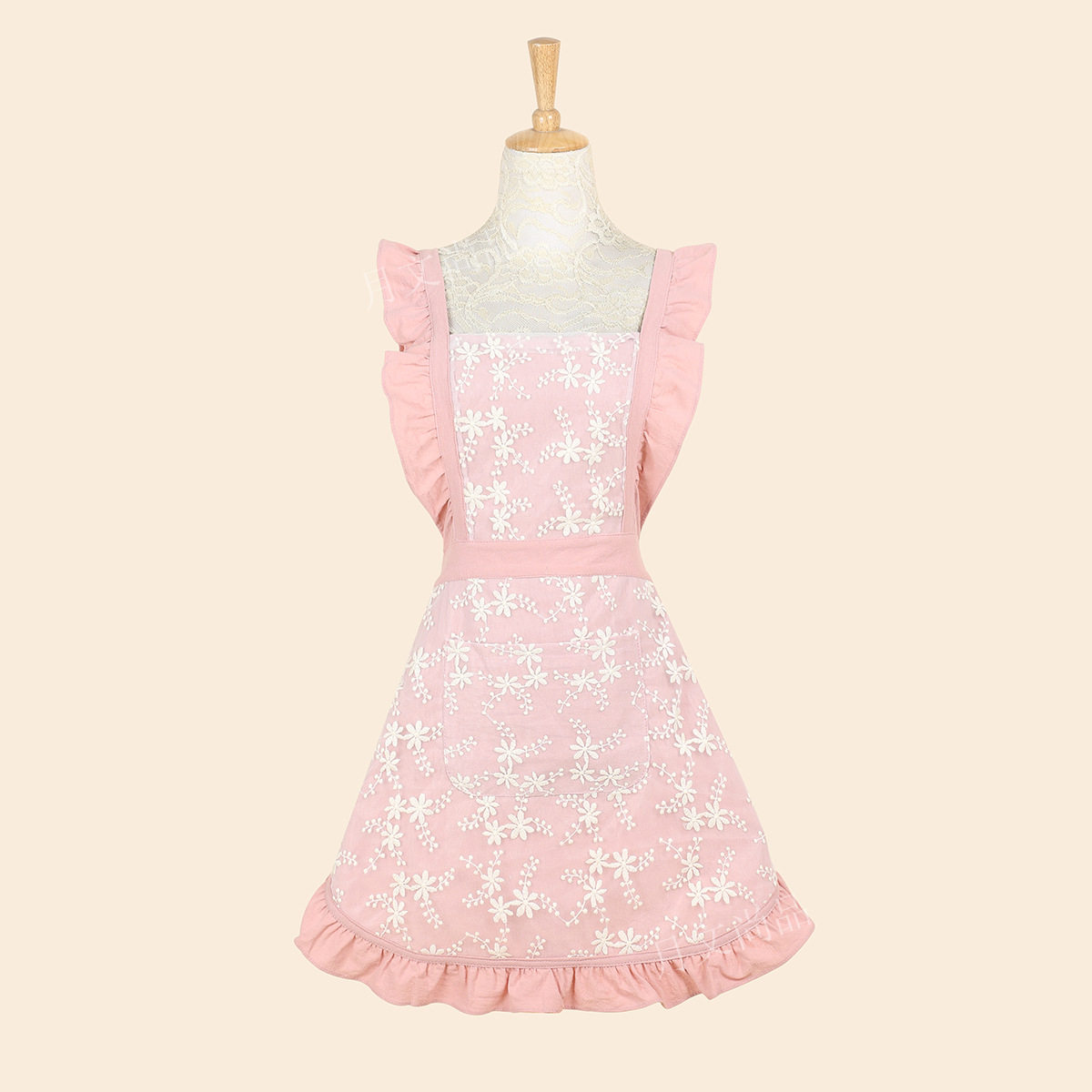 好看的围裙2025新款网红全棉轻薄透气工作服漂亮蕾丝女士时尚美甲,家庭/个人清洁工具,围裙套装,淘宝优惠券,粉丝福利购,淘宝优惠卷